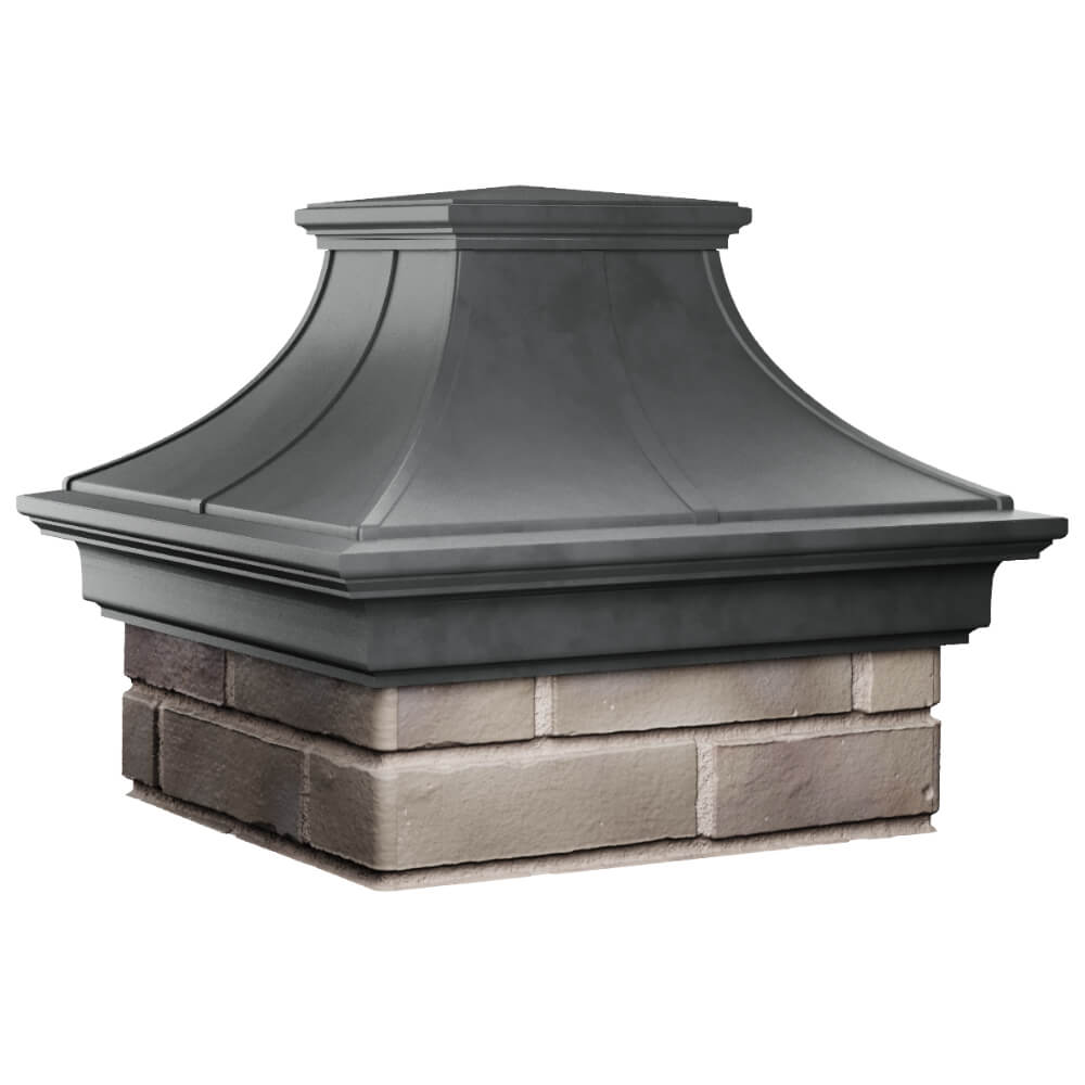 Колпак Zking Монблан Премиум Серый на столб 1.5х1.5 кирпича (385х385мм) в Усть-Катаве фото