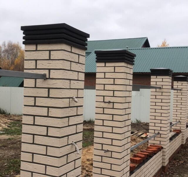 Колпак Zking Бона ХайТек Коричневый на столб 1.5х1.5 кирпича (385х385мм) в Усть-Катаве фото