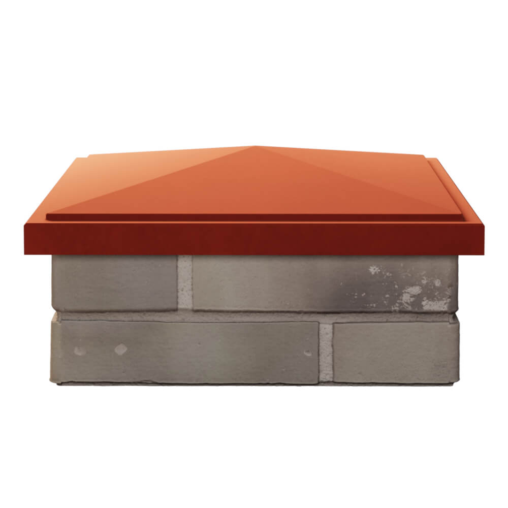 Колпак Zking БонаМоно Красный на столб 1.5х1.5 кирпича (385х385, 400х400мм) Усть-Катав фото