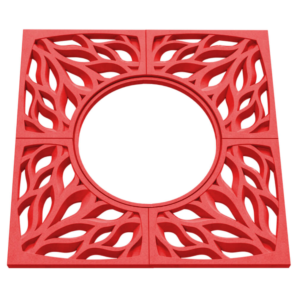 Приствольная решетка для дерева ZKING CRUST 1.2х1.2м Красная в Усть-Катаве фото