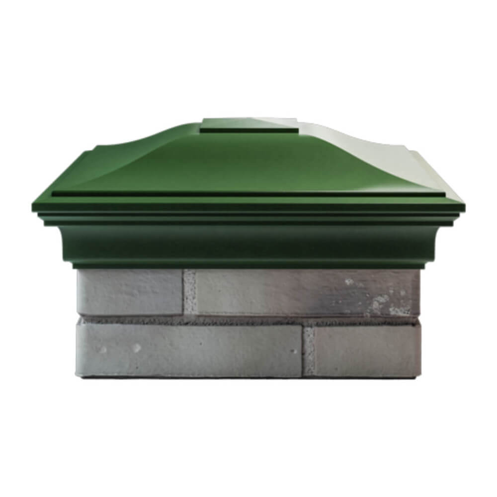 Колпак Zking Монблан Зеленый на столб 1.5х1.5 еврокирпича 0.7НФ (355х355мм) Усть-Катав фото