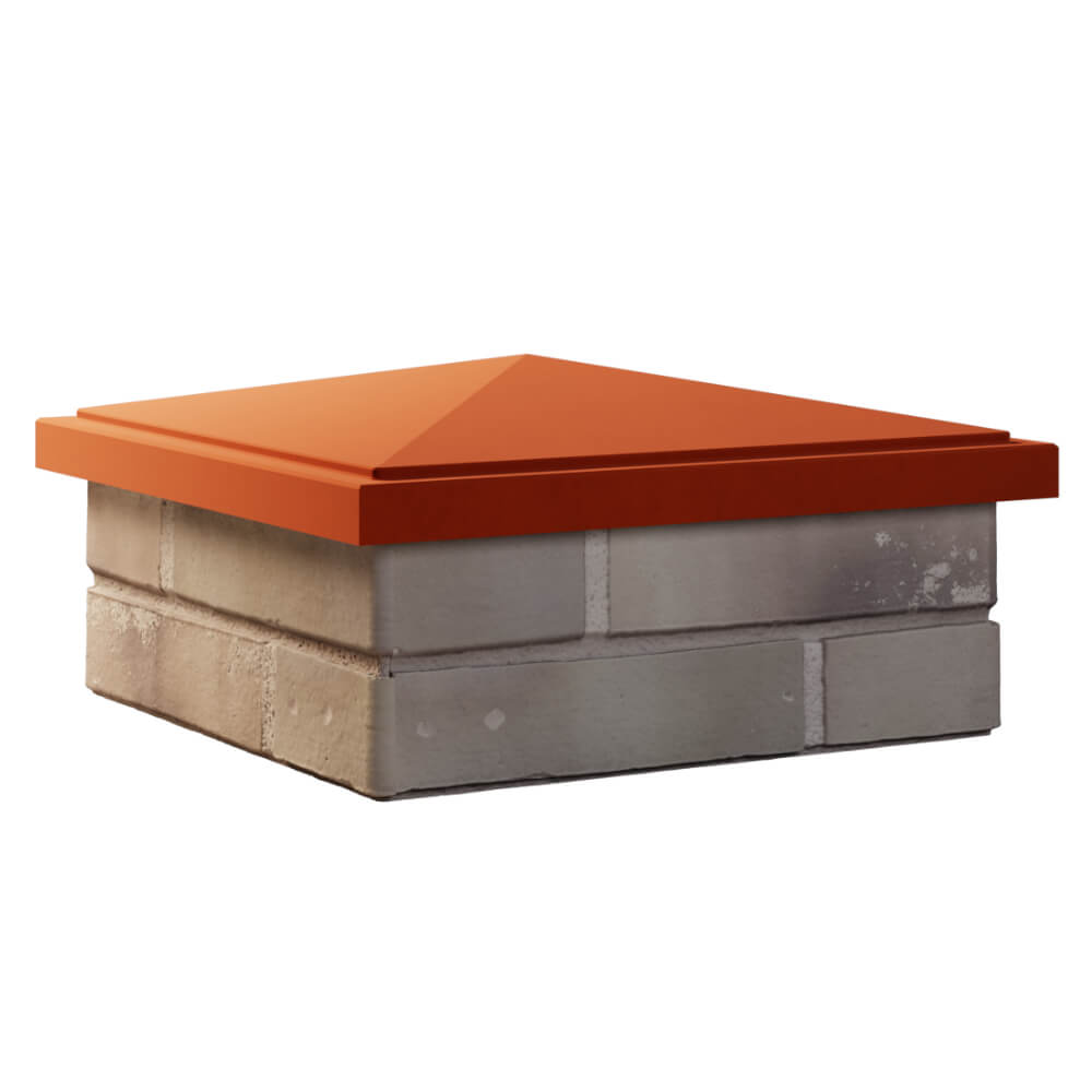 Колпак Zking БонаМоно Красный на столб 1.5х1.5 кирпича (385х385, 400х400мм) в Усть-Катаве фото