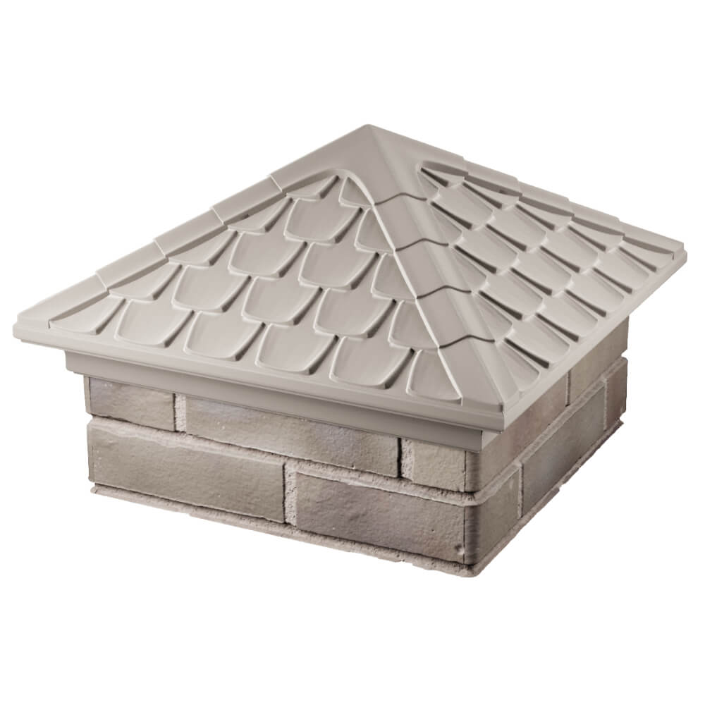 Колпак Zking Эльбрус Бежевый на столб 1.5х1.5 кирпича (385х385мм) в Усть-Катаве фото