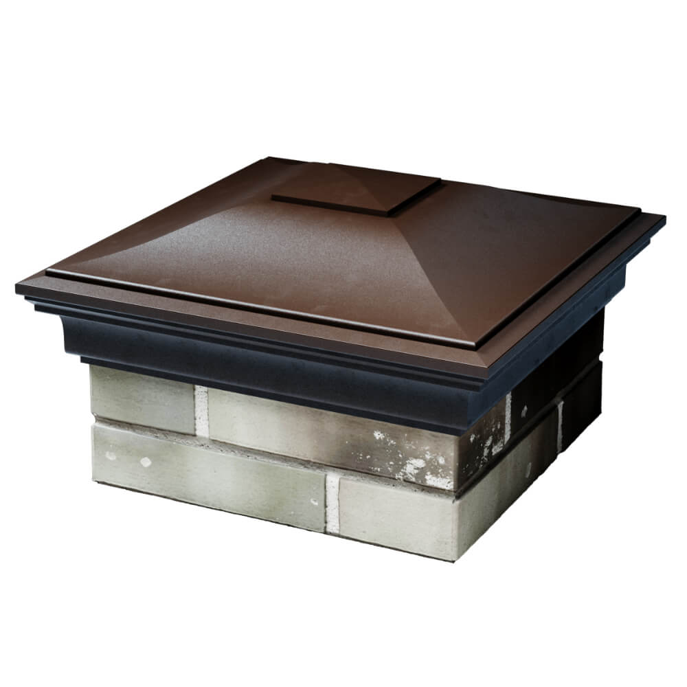 Колпак Zking Монблан Коричневый на столб 1.5х1.5 кирпича (385х385мм) в Усть-Катаве фото