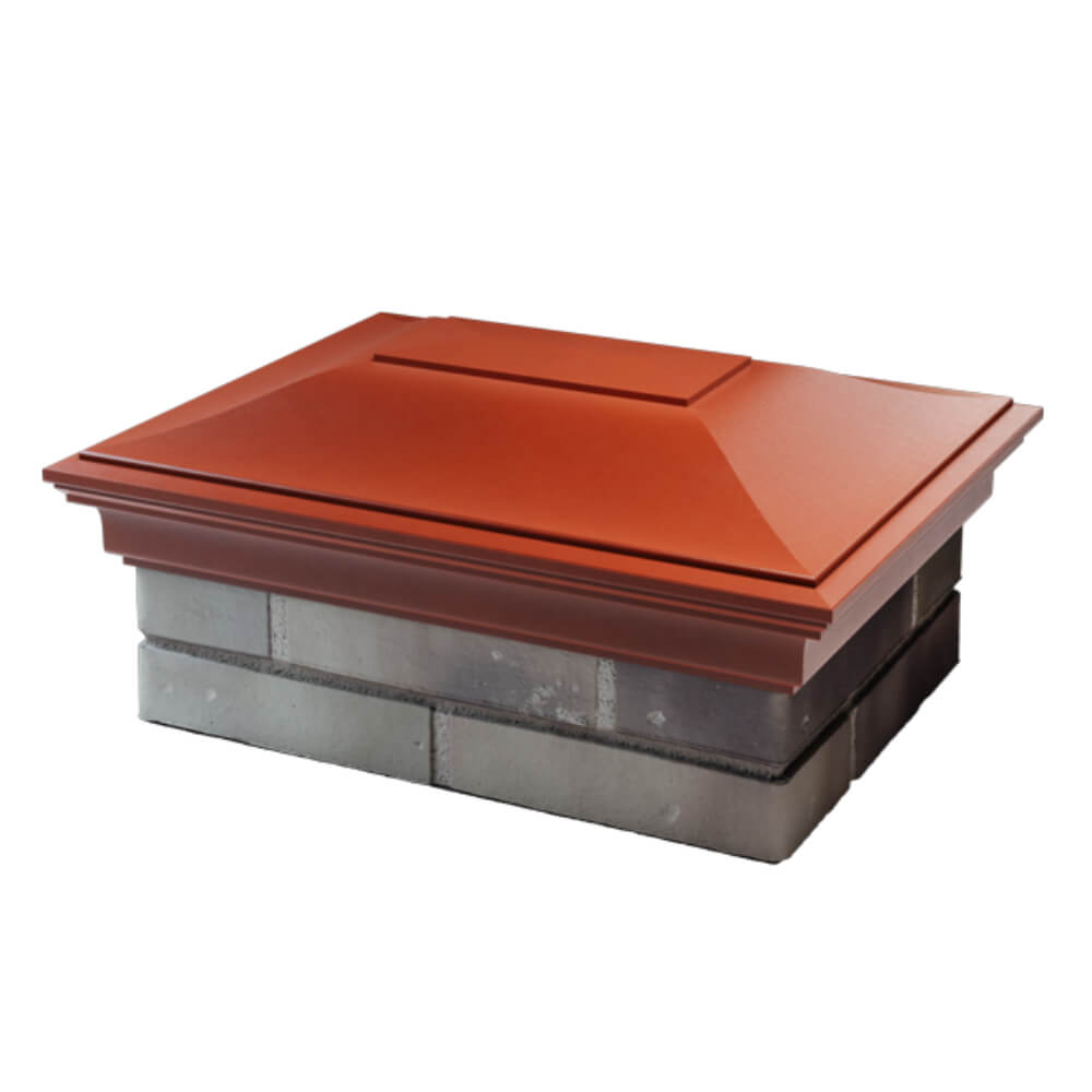 Колпак Zking Монблан Красный на столб 2х1.5 кирпича (515х385мм) в Усть-Катаве фото