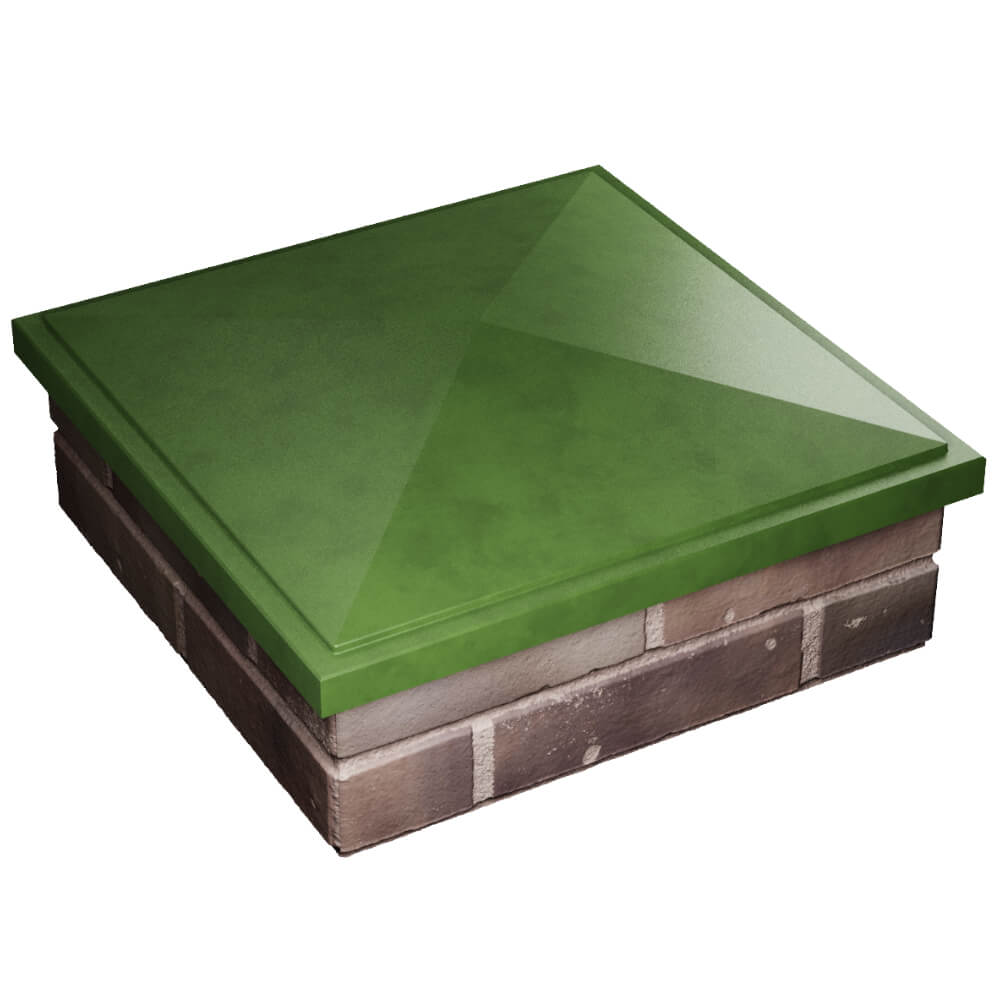 Колпак Zking БонаМоно Зеленый на столб 2х2 кирпича (515х515, 530х530мм) в Усть-Катаве фото