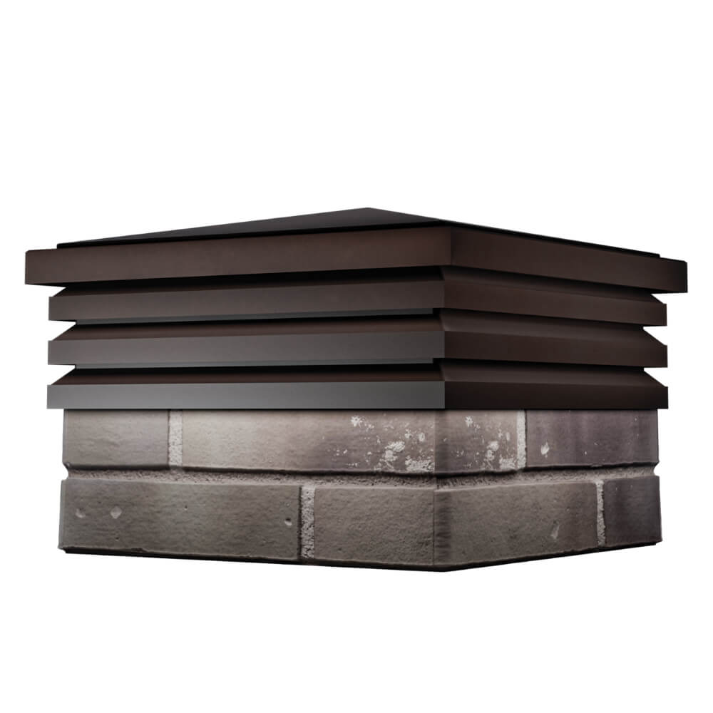 Колпак Zking Бона ХайТек Коричневый на столб 1.5х1.5 кирпича (385х385мм) в Усть-Катаве фото