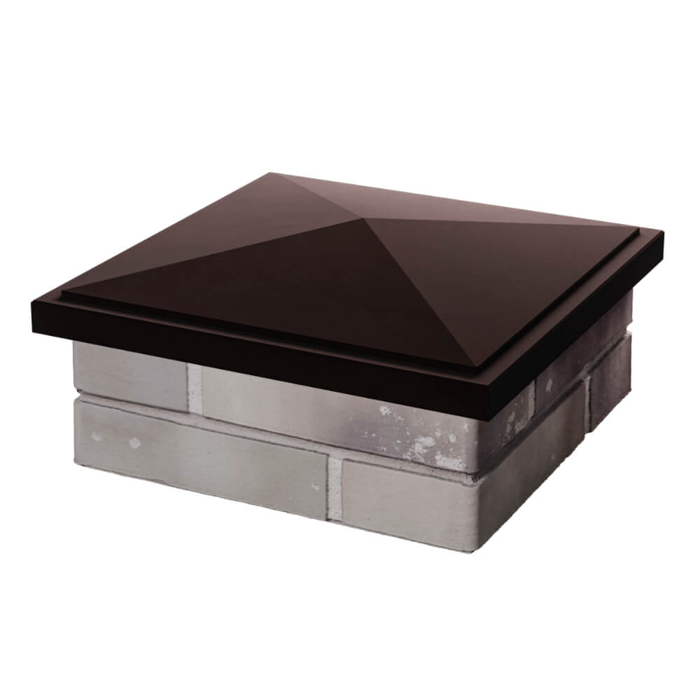 Колпак Zking БонаМоно Коричневый на столб 1.5х1.5 кирпича (385х385, 400х400мм) в Усть-Катаве фото