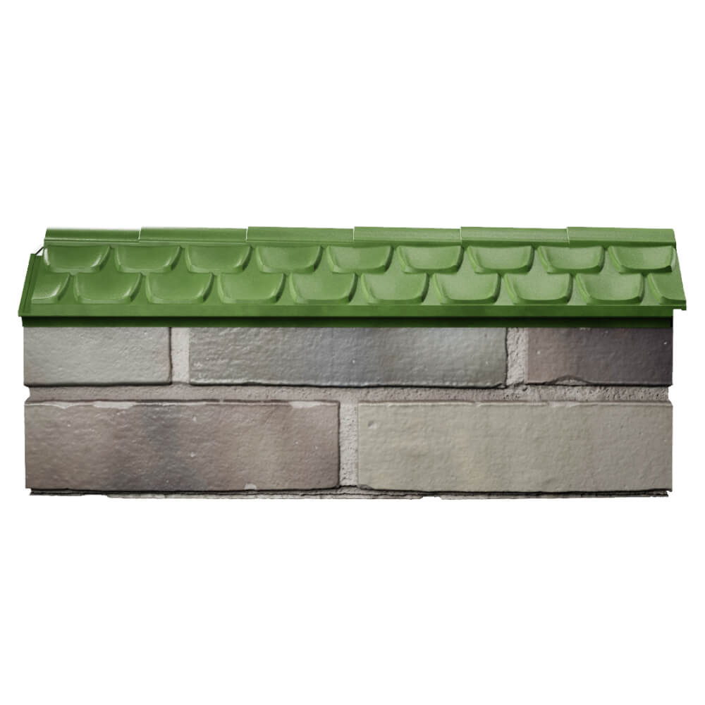 Парапет Zking Эльбрус Зеленый с посадкой на 0.5 кирпича (130мм) в Усть-Катаве фото