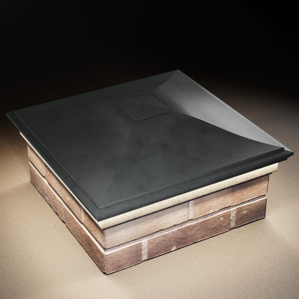 Колпак Zking Монблан Серый на столб 2х2 кирпича (515х515мм) c подсветкой в Усть-Катаве фото