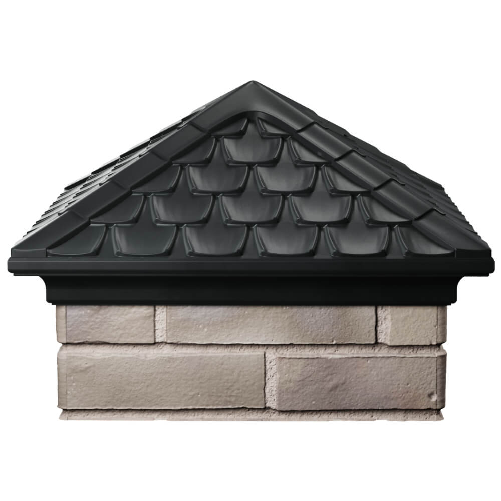 Колпак Zking Эльбрус Черный на столб 1.5х1.5 кирпича (385х385мм) Усть-Катав фото