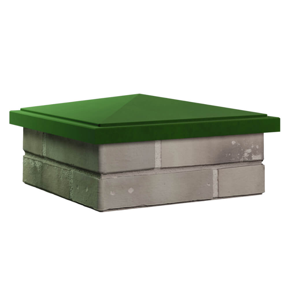 Колпак Zking БонаМоно Зеленый на столб 1.5х1.5 кирпича (385х385, 400х400мм) в Усть-Катаве фото