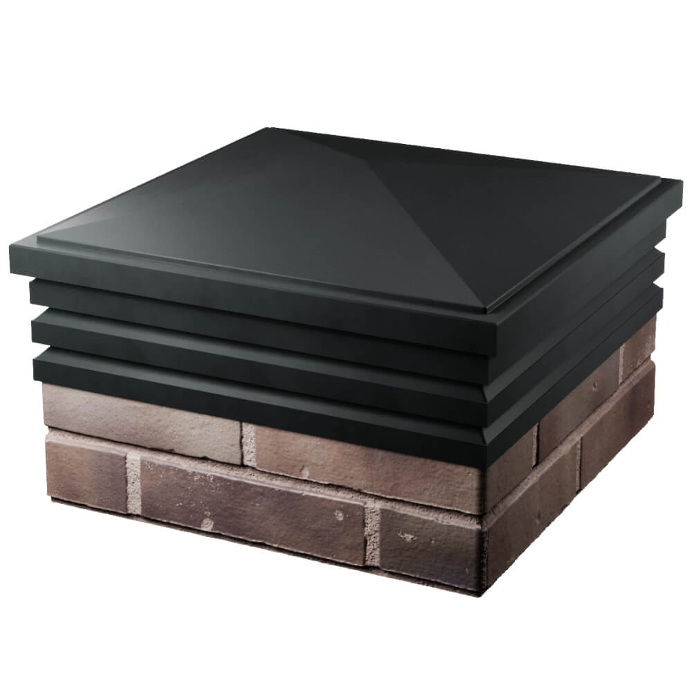 Колпак Zking Бона ХайТек Черный на столб 2х2 кирпича (513х513мм) в Усть-Катаве фото