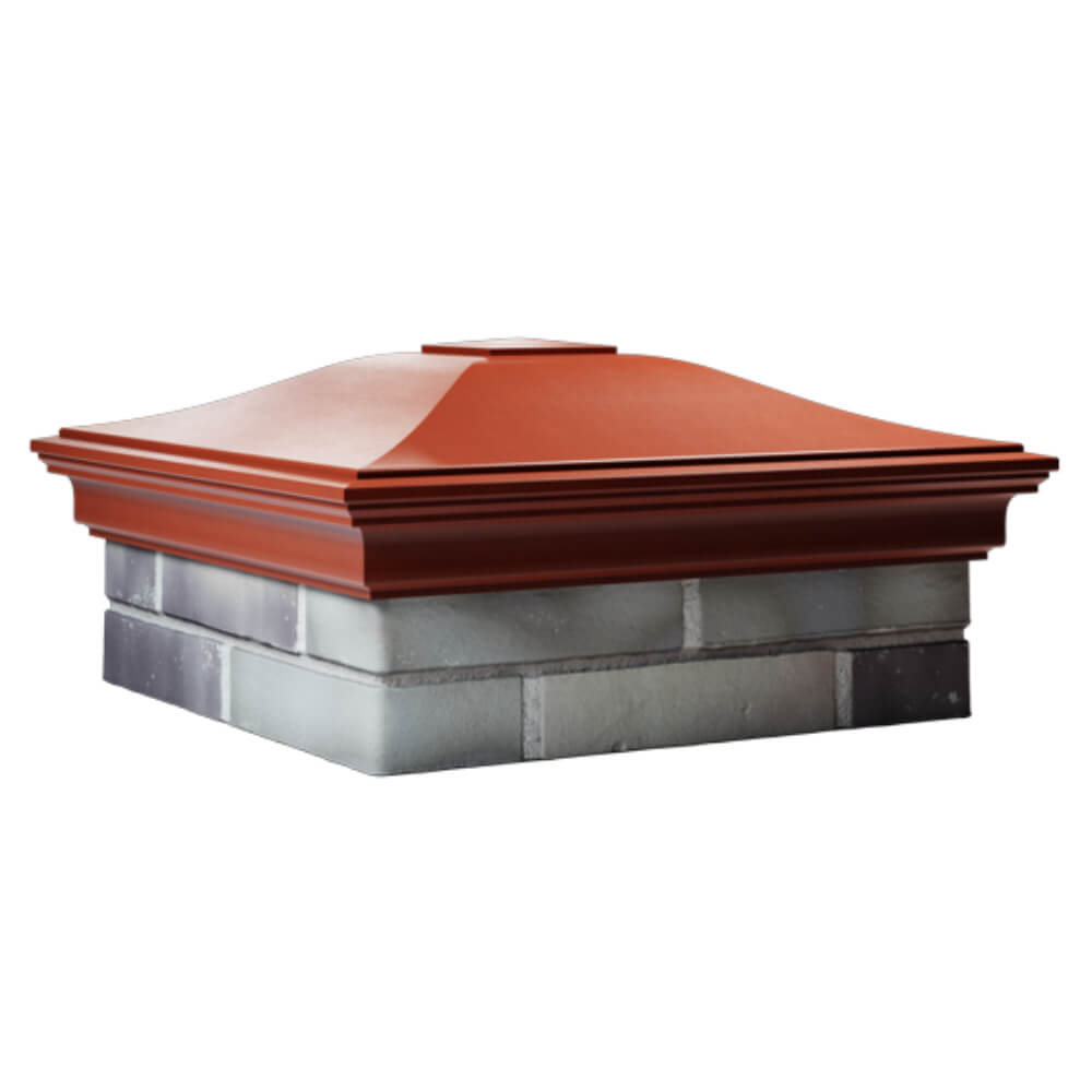 Колпак Zking Монблан Красный на столб 2х2 кирпича (515х515мм) в Усть-Катаве фото