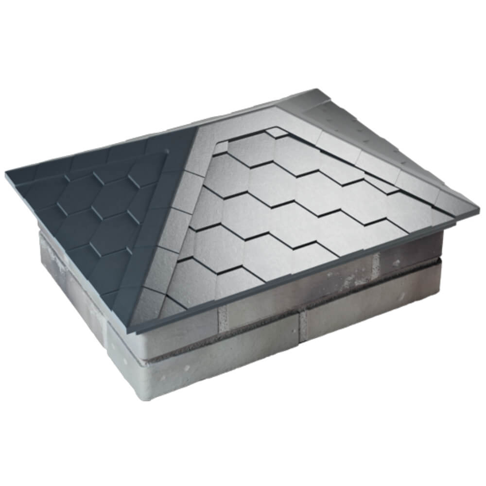 Колпак Zking Эверест Серый на столб 2х1.5 кирпича (520х390мм) Усть-Катав фото