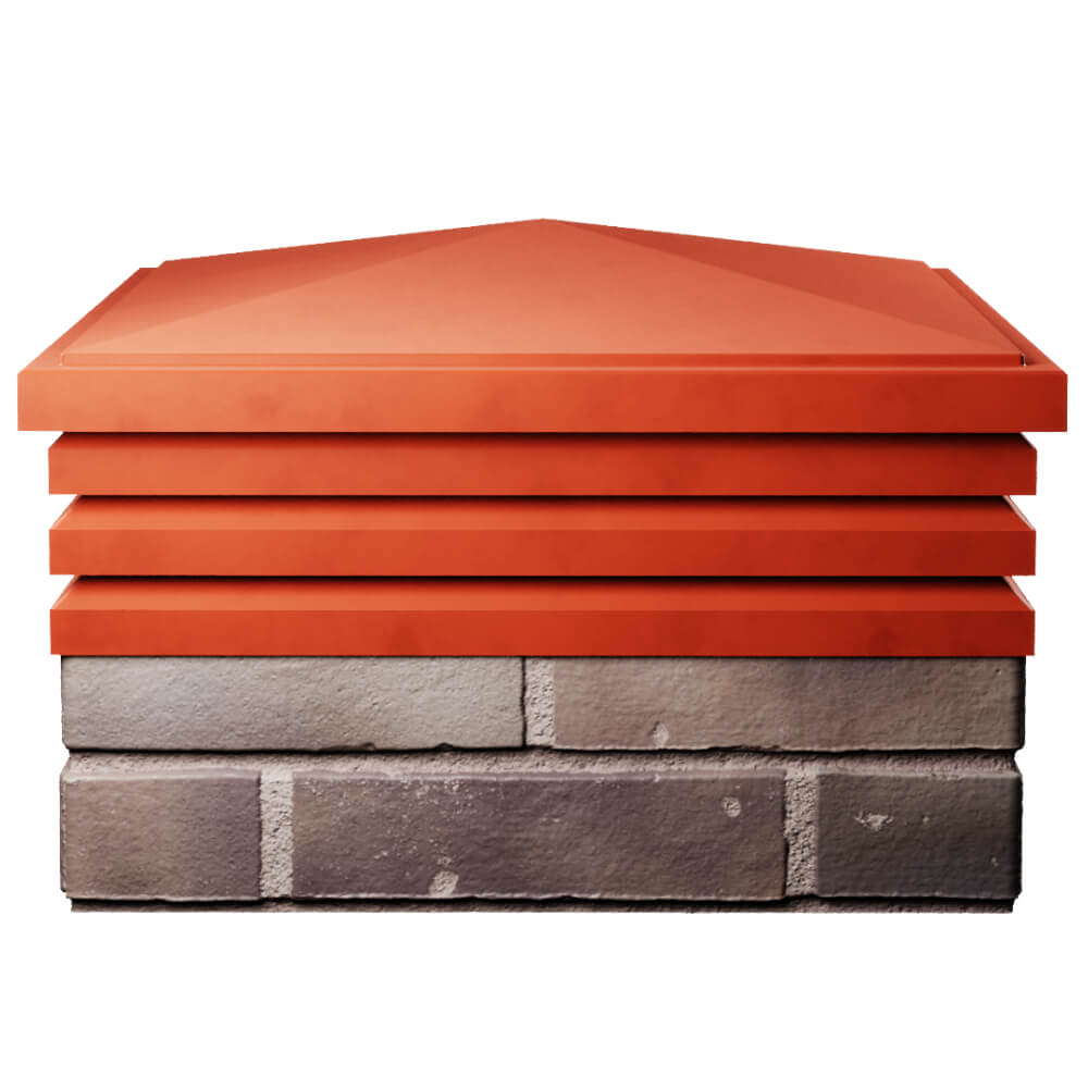 Колпак Zking Бона ХайТек Красный на столб 2х2 кирпича (513х513мм) Усть-Катав фото