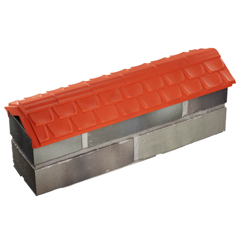 Парапет Zking Эльбрус Красный с посадкой на 0.5 кирпича (130мм) в Усть-Катаве фото