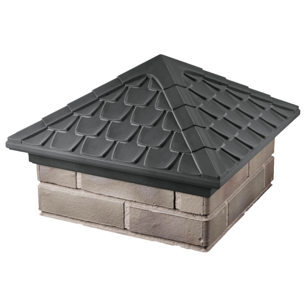 Колпак Zking Эльбрус Серый на столб 1.5х1.5 кирпича (385х385мм) в Усть-Катаве фото