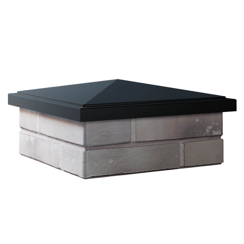 Колпак Zking БонаМоно Черный на столб 1.5х1.5 кирпича (385х385, 400х400мм) в Усть-Катаве фото