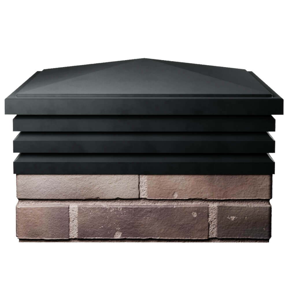 Колпак Zking Бона ХайТек Черный на столб 2х2 кирпича (513х513мм) Усть-Катав фото