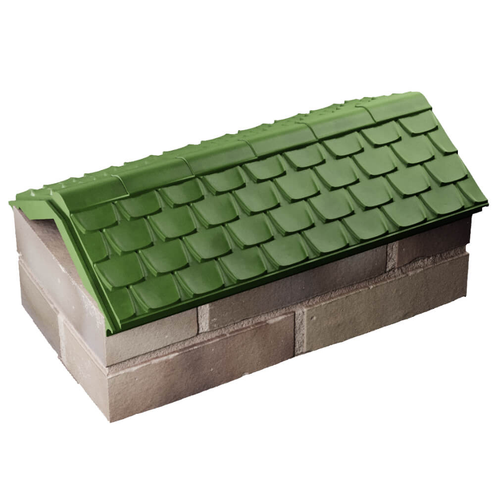 Парапет Zking Эльбрус Зеленый с посадкой на 1 кирпич (255мм) в Усть-Катаве фото