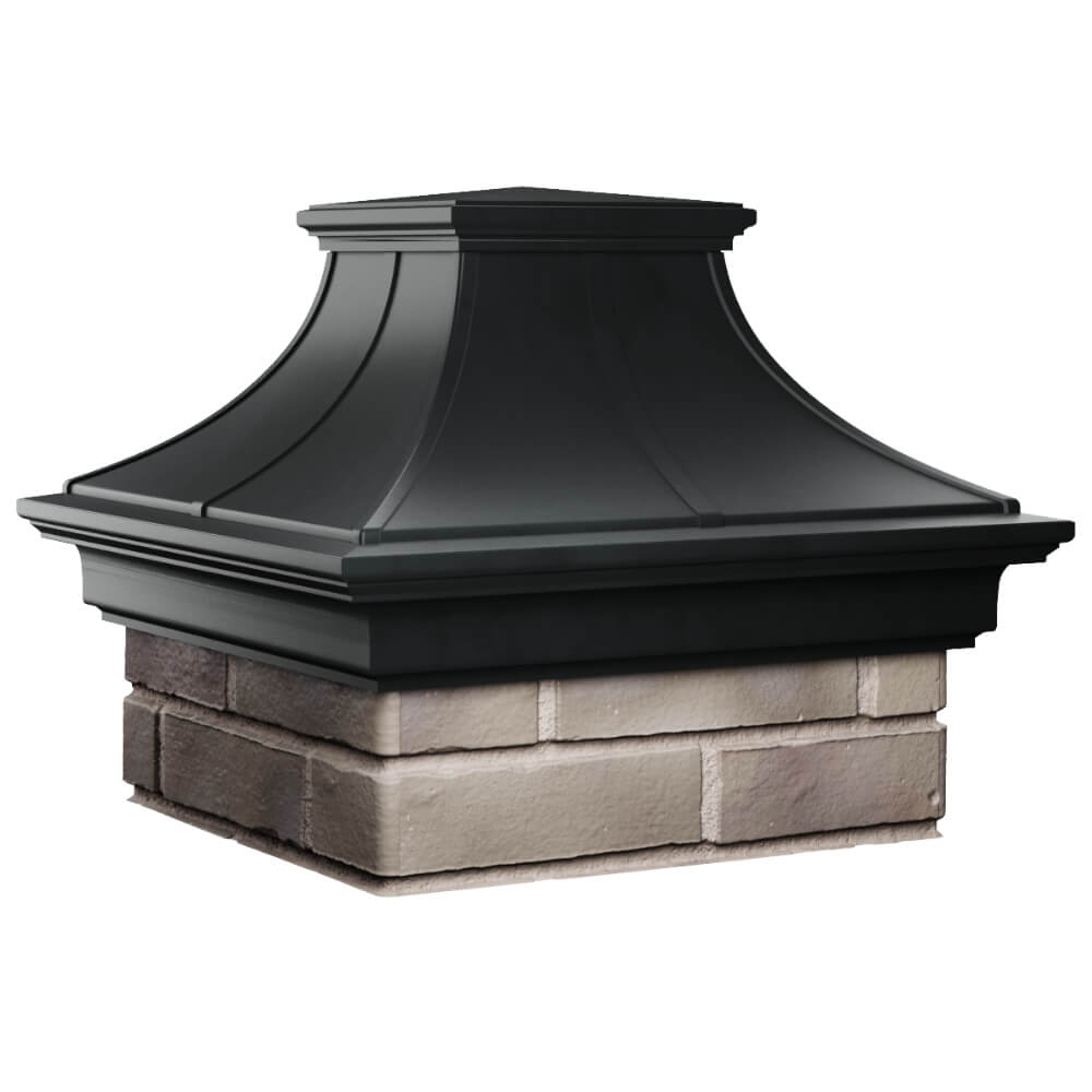 Колпак Zking Монблан Премиум Черный на столб 1.5х1.5 кирпича (385х385мм) в Усть-Катаве фото