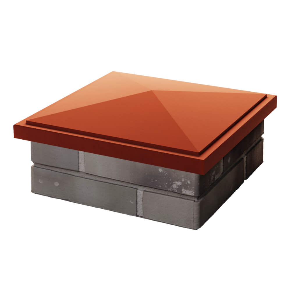 Колпак Zking БонаМоно Красный на столб 1.5х1.5 кирпича (385х385, 400х400мм) в Усть-Катаве фото