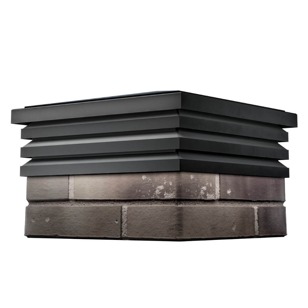 Колпак Zking Бона ХайТек Черный на столб 1.5х1.5 кирпича (385х385мм) в Усть-Катаве фото