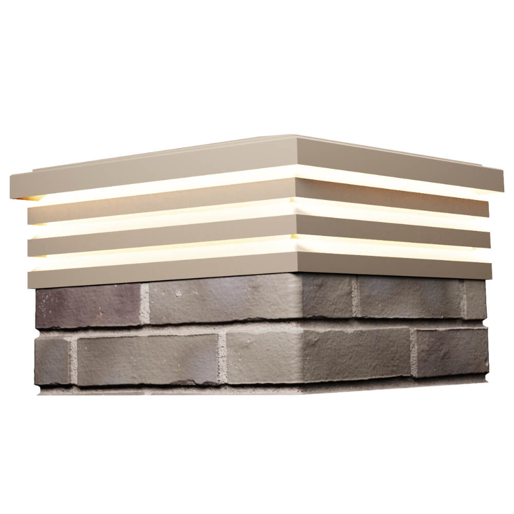 Колпак Zking Бона ХайТек Бежевый на столб 1.5х1.5 кирпича (385х385мм) с подсветкой в Усть-Катаве фото