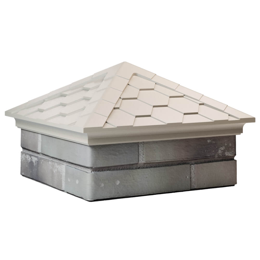 Колпак Zking Эверест Бежевый на столб 1.5х1.5 кирпича (390х390мм) в Усть-Катаве фото