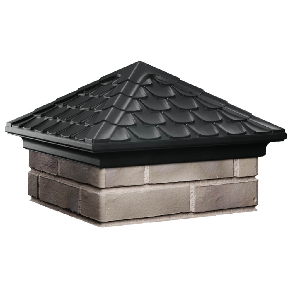Колпак Zking Эльбрус Черный на столб 1.5х1.5 кирпича (385х385мм) в Усть-Катаве фото