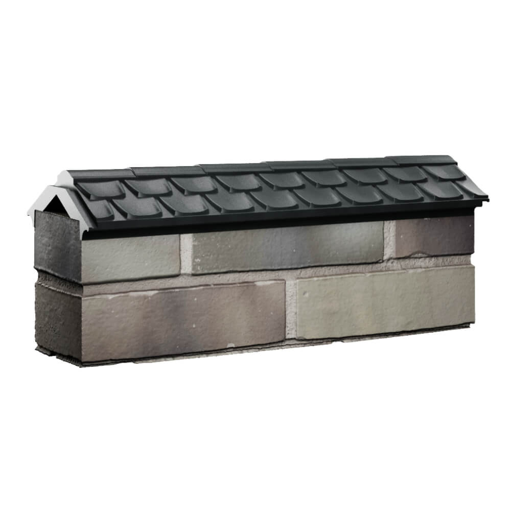 Парапет Zking Эльбрус Черный с посадкой на 0.5 кирпича (130мм) Усть-Катав фото
