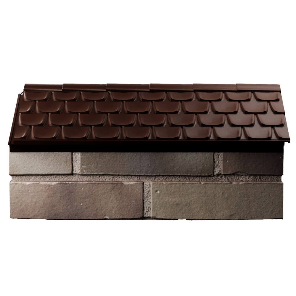 Парапет Zking Эльбрус Коричневый с посадкой на 1 кирпич (255мм) в Усть-Катаве фото