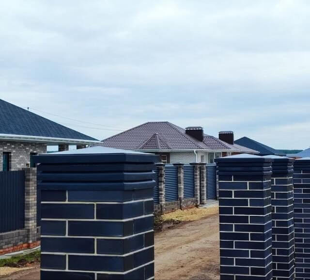 Колпак Zking Бона ХайТек Серый на столб 1.5х1.5 кирпича (385х385мм) в Усть-Катаве фото