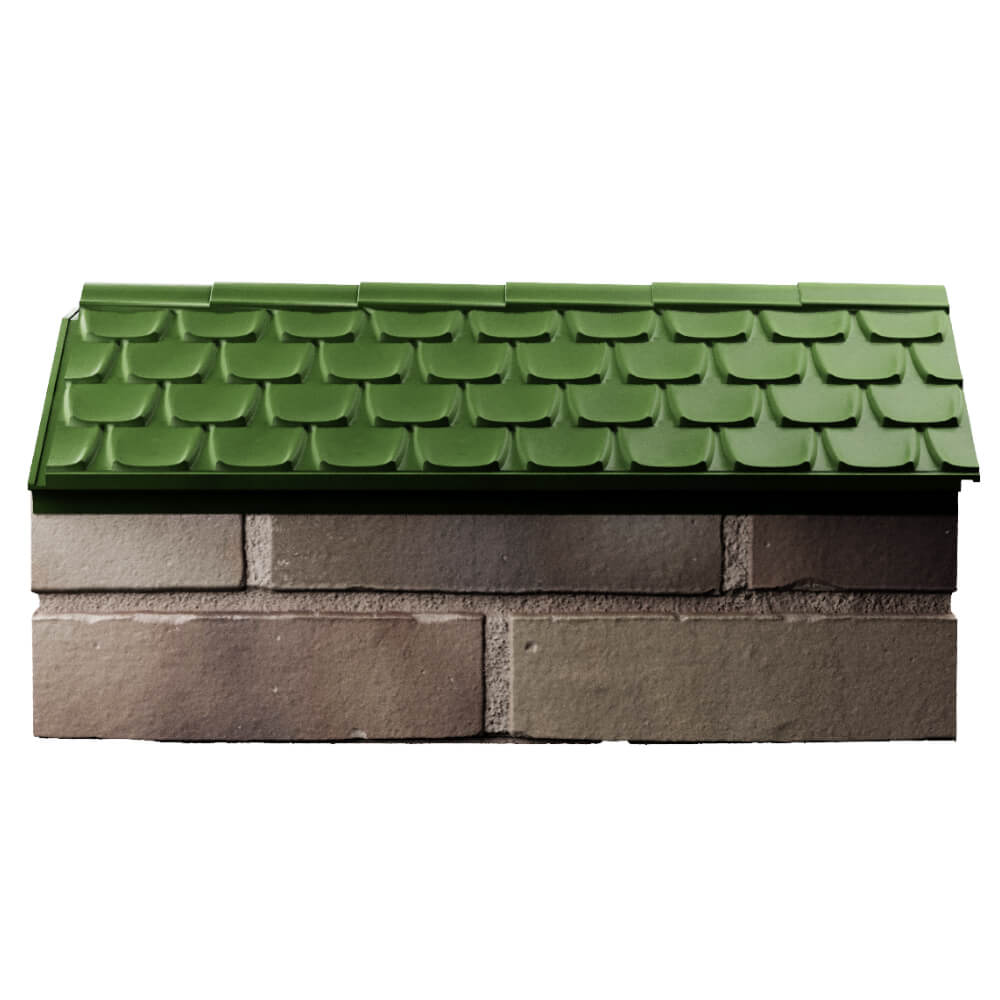 Парапет Zking Эльбрус Зеленый с посадкой на 1 кирпич (255мм) в Усть-Катаве фото