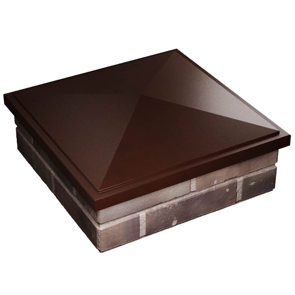 Колпак Zking БонаМоно Коричневый на столб 2х2 кирпича (515х515, 530х530мм) в Усть-Катаве фото