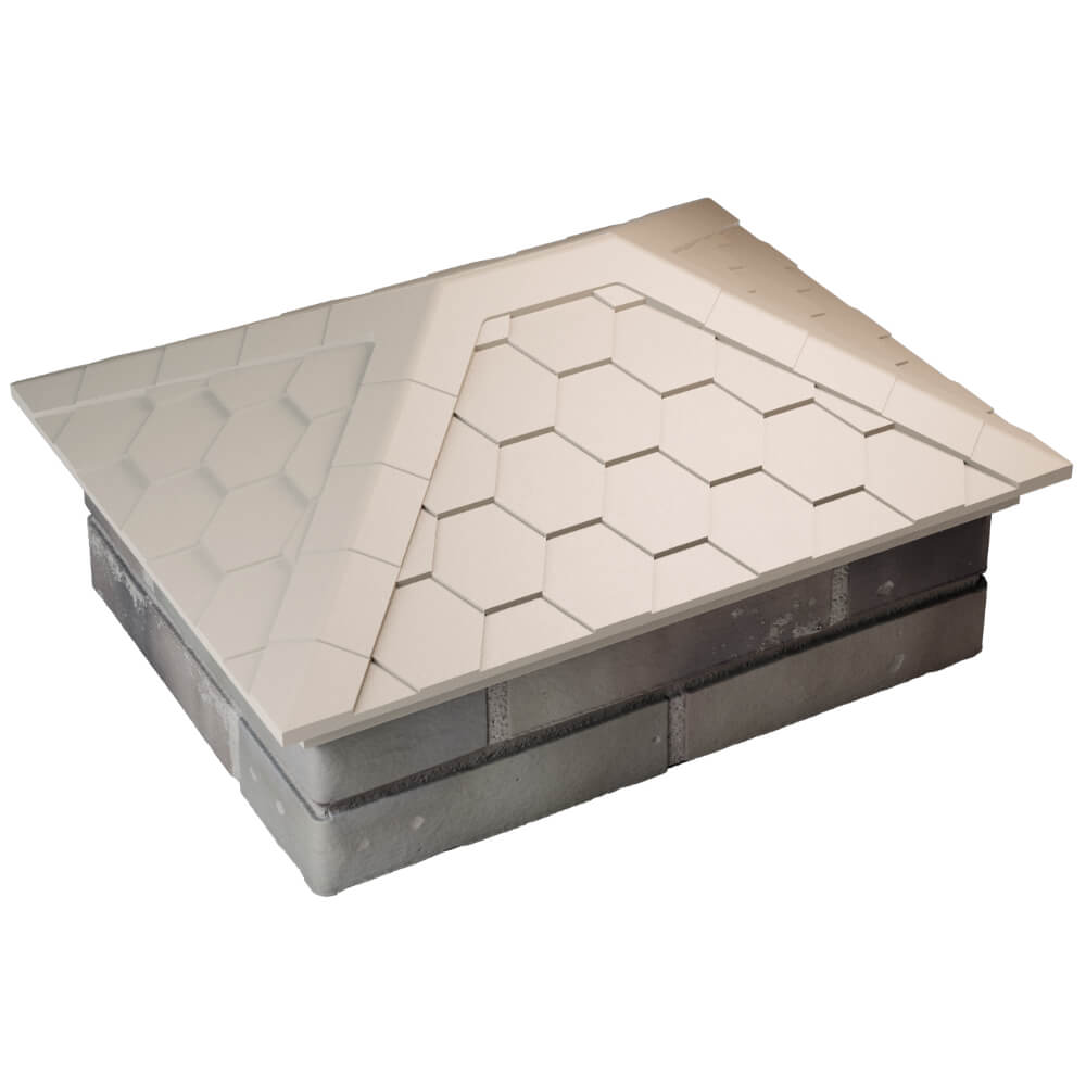 Колпак Zking Эверест Бежевый на столб 2х1.5 кирпича (520х390мм) Усть-Катав фото