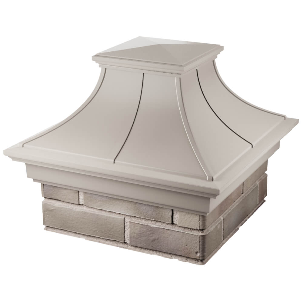 Колпак Zking Монблан Премиум Бежевый на столб 1.5х1.5 кирпича (385х385мм) в Усть-Катаве фото