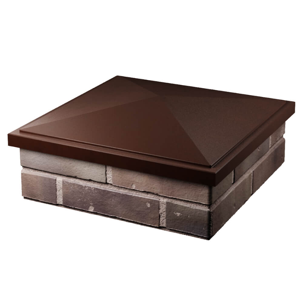 Колпак Zking БонаМоно Коричневый на столб 2х2 кирпича (515х515, 530х530мм) в Усть-Катаве фото