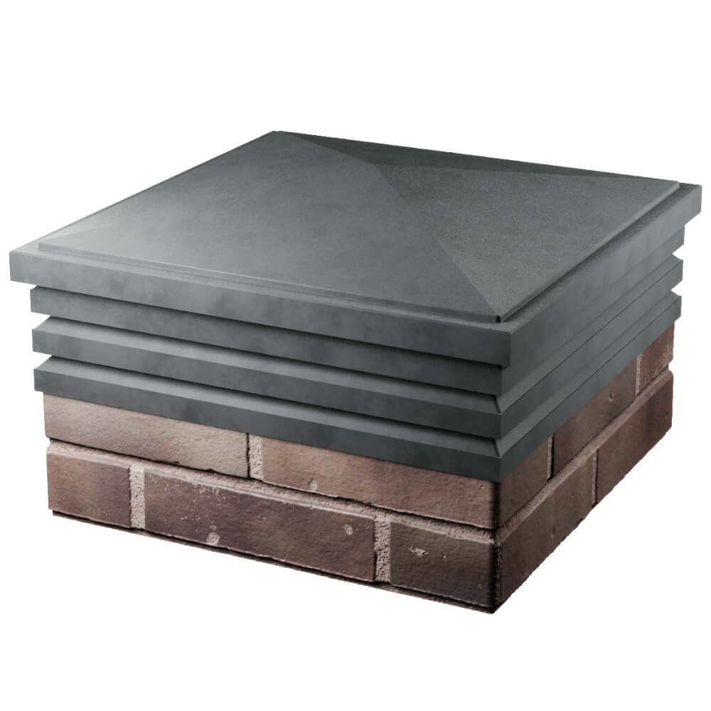 Колпак Zking Бона ХайТек Серый на столб 2х2 кирпича (513х513мм) в Усть-Катаве фото