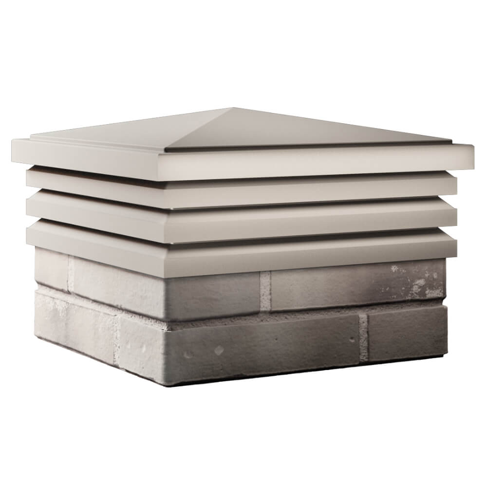 Колпак Zking Бона ХайТек Бежевый на столб 1.5х1.5 кирпича (385х385мм) в Усть-Катаве фото