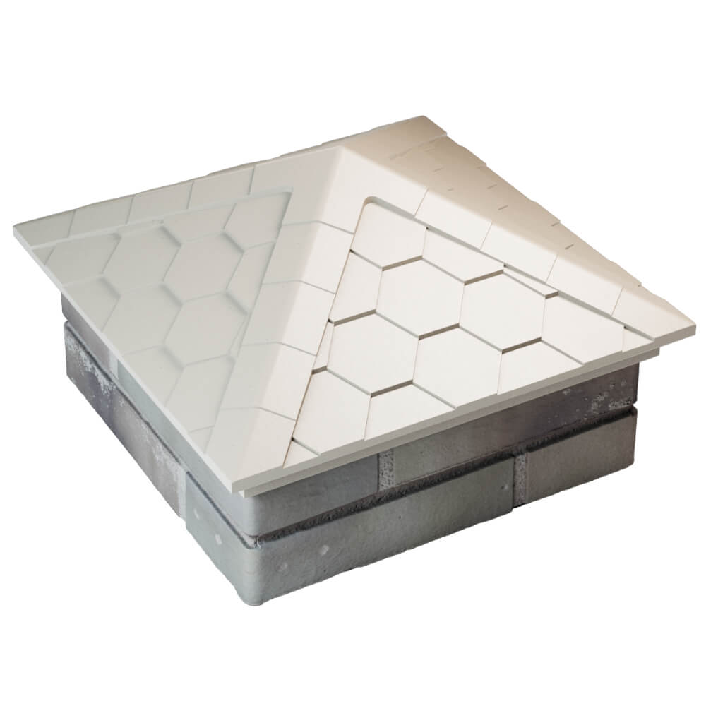 Колпак Zking Эверест Бежевый на столб 1.5х1.5 кирпича (390х390мм) в Усть-Катаве фото