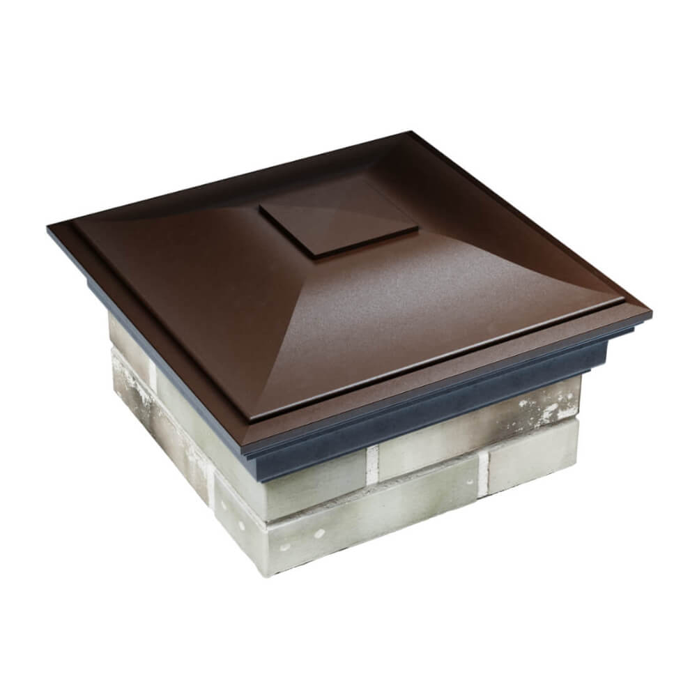 Колпак Zking Монблан Коричневый на столб 1.5х1.5 еврокирпича 0.7НФ (355х355мм) в Усть-Катаве фото