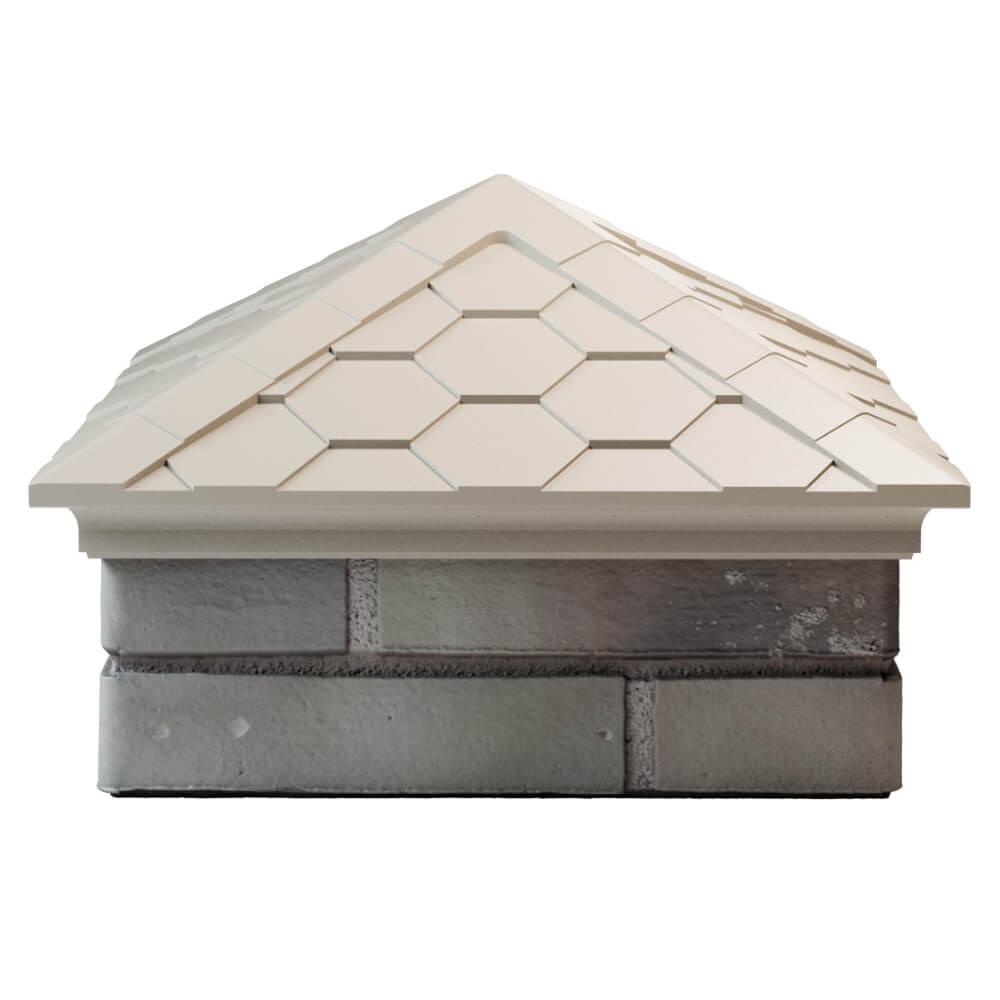 Колпак Zking Эверест Бежевый на столб 1.5х1.5 кирпича (390х390мм) Усть-Катав фото