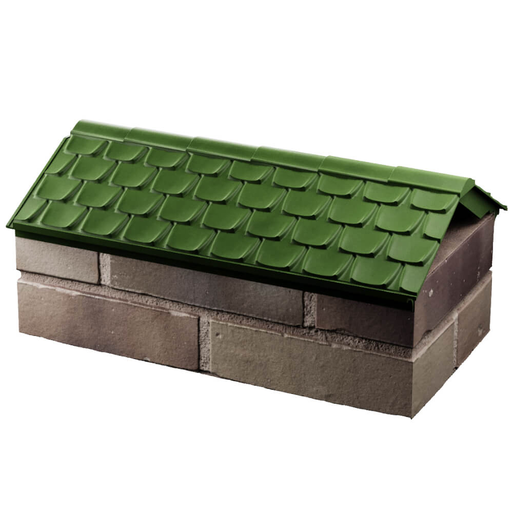 Парапет Zking Эльбрус Зеленый с посадкой на 1 кирпич (255мм) в Усть-Катаве фото