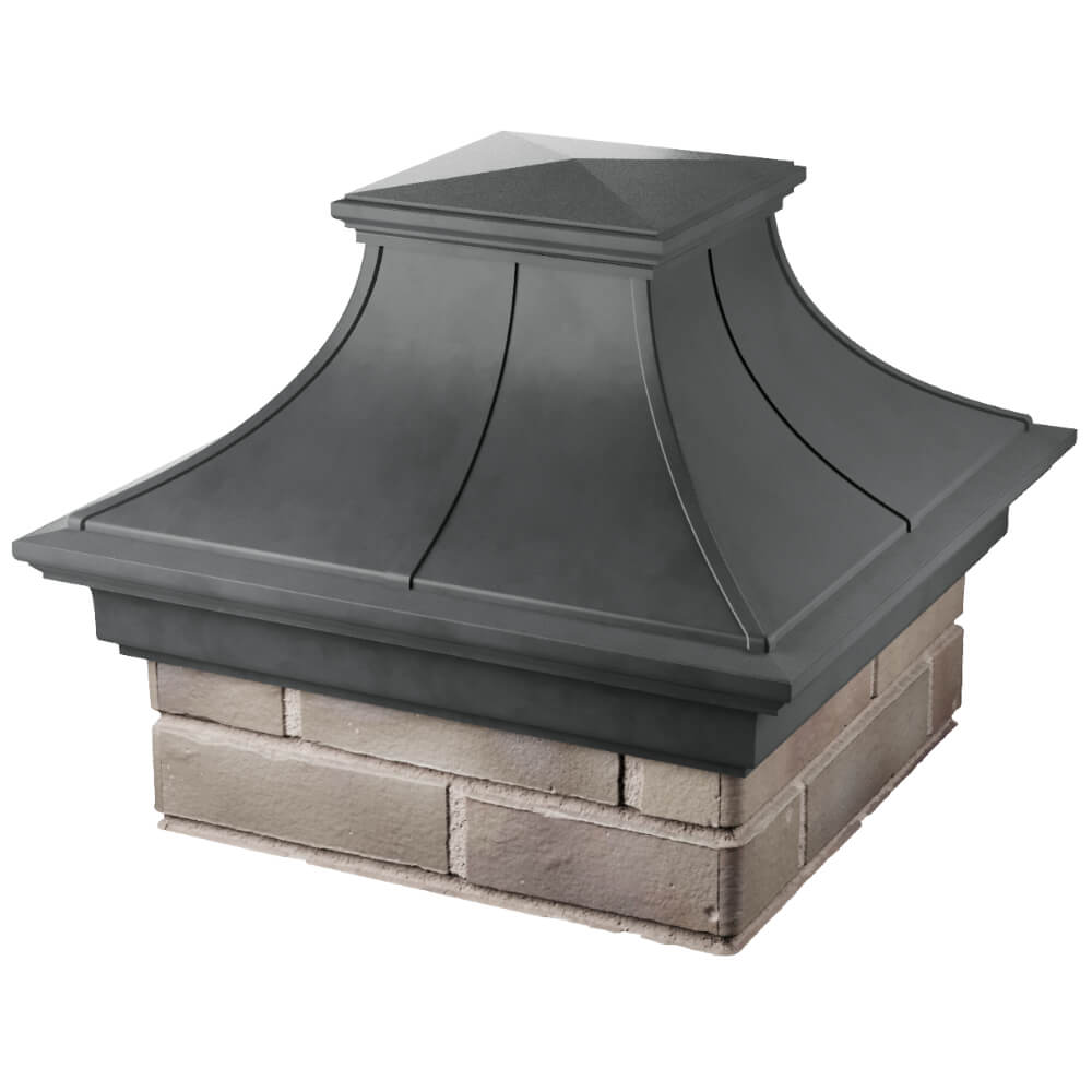 Колпак Zking Монблан Премиум Серый на столб 1.5х1.5 кирпича (385х385мм) в Усть-Катаве фото