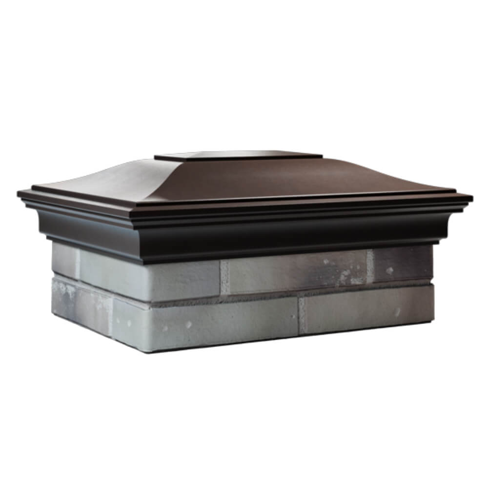 Колпак Zking Монблан Коричневый на столб 2х1.5 кирпича (515х385мм) в Усть-Катаве фото