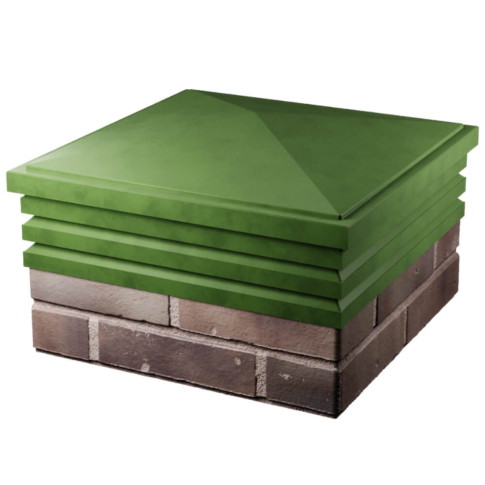 Колпак Zking Бона ХайТек Зеленый на столб 2х2 кирпича (513х513мм) в Усть-Катаве фото