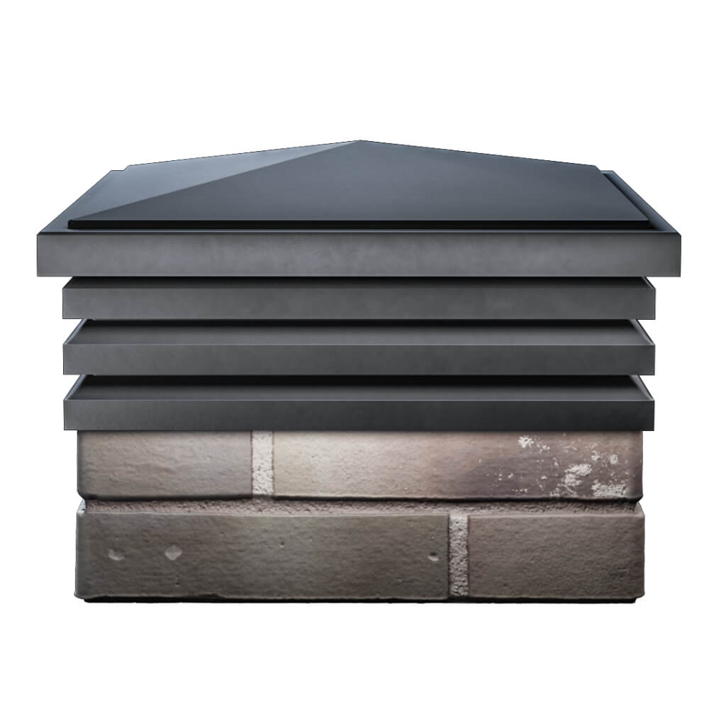 Колпак Zking Бона ХайТек Серый на столб 1.5х1.5 кирпича (385х385мм) Усть-Катав фото