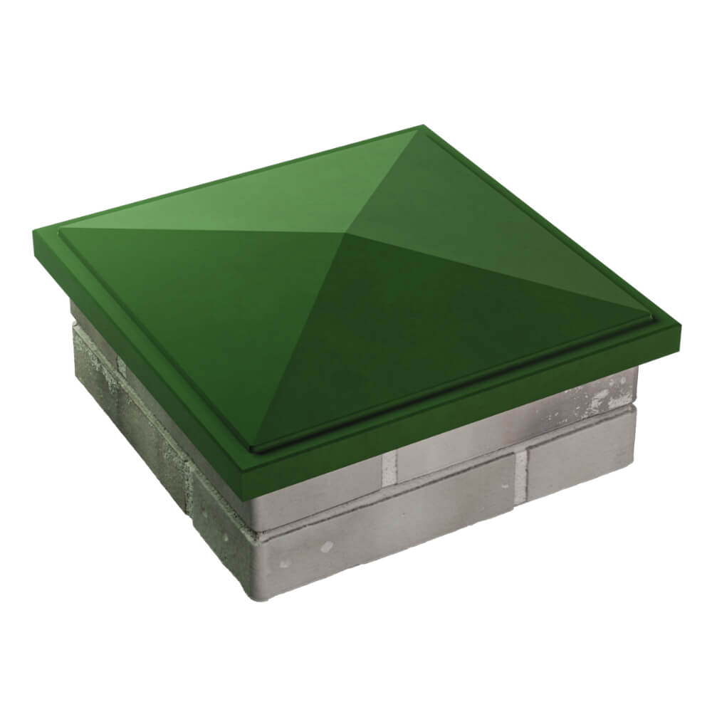 Колпак Zking БонаМоно Зеленый на столб 1.5х1.5 кирпича (385х385, 400х400мм) в Усть-Катаве фото